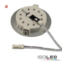 ISO114872 / LED Möbeleinbaustrahler MiniAMP silber, 3W, 120°, 24V DC weißdynamisch, dimmbar / 9009377090639