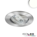 ISO114927 / LED Einbauleuchte Slim68 MiniAMP Alu gebürstet, rund, 8W, 24V DC, neutralweiß, dimmbar / 9009377093524