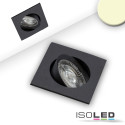 ISO114930 / LED Einbauleuchte Slim68 schwarz, eckig, 9W, warmweiß, dimmbar / 9009377093586