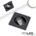 ISO114931 / LED Einbauleuchte Slim68 schwarz, eckig, 9W,...