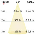 ISO114931 / LED Einbauleuchte Slim68 schwarz, eckig, 9W, neutralweiß, dimmbar / 9009377093609