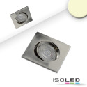 ISO114932 / LED Einbauleuchte Slim68 Alu gebürstet, eckig, 9W, warmweiß, dimmbar / 9009377093623