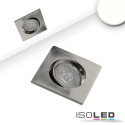 ISO114933 / LED Einbauleuchte Slim68 Alu gebürstet, eckig, 9W, neutralweiß, dimmbar / 9009377093647