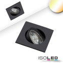 ISO114973 / LED Einbauleuchte Sunset Slim68 schwarz, eckig, 9W, 1800-2800K, Dimm-to-warm / 9009377094699