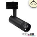 ISO114993 / 3-PH Schienen-Strahler fokussierbar, 8W, 20°-55°, schwarz matt, warmweiss 3000K / 9009377095122