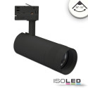 ISO114996 / 3-PH Schienen-Strahler fokussierbar, 24W, 20°-55°, schwarz matt, neutralweiss 4000K / 9009377095184