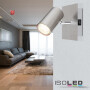 ISO114998 / Wandleuchte nickel matt, mit Schalter, 1xGU10 Fassung, exkl. Leuchtmittel / 9009377098581