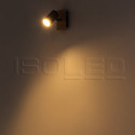 ISO114999 / Wandleuchte schwarz, mit Schalter, 1xGU10 Fassung, exkl. Leuchtmittel / 9009377098598