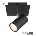 ISO114999 / Wandleuchte schwarz, mit Schalter, 1xGU10 Fassung, exkl. Leuchtmittel / 9009377098598