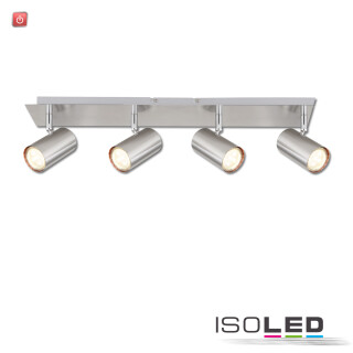 ISO115000 / Deckenstrahler nickel matt, 4xGU10 Fassung, exkl. Leuchtmittel / 9009377098604