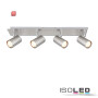 ISO115000 / Deckenstrahler nickel matt, 4xGU10 Fassung, exkl. Leuchtmittel / 9009377098604