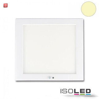 ISO115104 / Deckenlampe Slim 18mm mit PIR-Bewegungs-/Lichtsensor, weiß, 18W, Trafo integriert, warmweiß / 9009377095924
