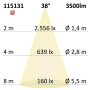 ISO115131 / 3-PH Schienen-Strahler, 35W, 38°, schwarz matt, 4000K, CRI90 / 9009377096365