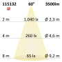 ISO115132 / 3-PH Schienen-Strahler, 35W, 60°, weiss matt, 4000K, CRI90 / 9009377096389