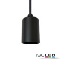 ISO115195 / E27 Fassung schwarz mit schwarzem Kabel 160cm...