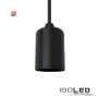 ISO115195 / E27 Fassung schwarz mit schwarzem Kabel 160cm / 9009377097409