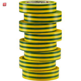 BIZ350065 / Isolier- und Markierungsband 15 mm x 10 m x 0.15 mm gelb/grün / 3700882150370