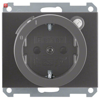 BER47087006 / Steckdose SCHUKO m FI erh BS K.1 anthr / EAN 4011334296645