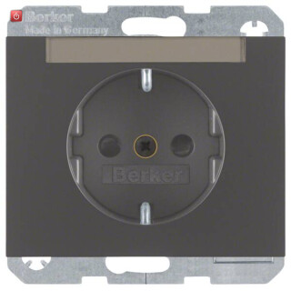 BER47387006 / Steckdose SCHUKO m BF u. erh.BS K.1 anth / EAN 4011334296546