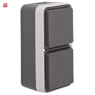 BER47703555 / Steckd. SCHUKO 2f senk KD erh.BS W.1 gr / EAN 4011334442585