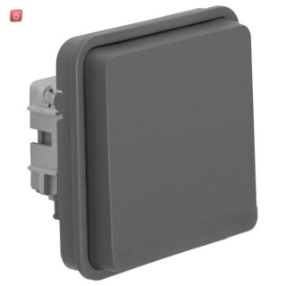 BER47063525 / Steckdosen-Eins SCHUKO m KD W.1 grau / EAN 4011334440963