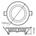 ISO112296 / LED Doppel Ring-Downlight 2-farbig, "WARMWEISS / BLAU", 15W, weiss / 9009377028120