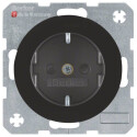 BER41232045 / Steckdose SCHUKO erh BS R.1/R.3 schwarz /...