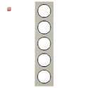 BER10152204 / Rahmen 5fach R.3 Edelstahl/schwarz / EAN...