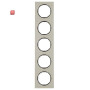 BER10152204 / Rahmen 5fach R.3 Edelstahl/schwarz / EAN 4011334393382
