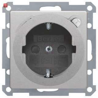 BER47086084 / Steckdose SCHUKO m FI erh BS Q.1/Q.3 alu / EAN 4011334446569
