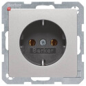 BER47436084 / Steckdose SCHUKO Q.1/Q.3 alu samt lack /...