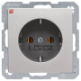 BER47436084 / Steckdose SCHUKO Q.1/Q.3 alu samt lack / EAN 4011334443469