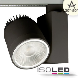 ISO112316 / 3-PH Schienen-Strahler fokusierbar, 35W, 30°-50°, schwarz matt, neutralweiss / 9009377028601