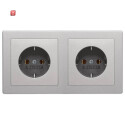 BER47206084 / Steckdosen-Kom SCHUKO 2f m Ra Q.1/3 alu /...