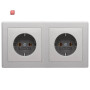 BER47206084 / Steckdosen-Kom SCHUKO 2f m Ra Q.1/3 alu / EAN 4011334446576