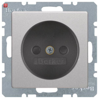 BER6167336084 / Steckdose ohne SK m erh. BS Q.x alu samt / EAN 4011334444190
