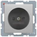 BER6167336084 / Steckdose ohne SK m erh. BS Q.x alu samt...