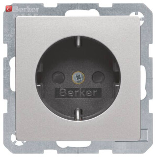 BER47236084 / Steckdose SCHUKO erh BS Q.1/Q.3 alu / EAN 4011334443421