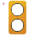 BER10122334 / Rahmen 2fach R.1 Acryl orange Trans schw /...