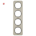 BER10142104 / Rahmen 4fach R.1 Edelstahl/schwarz / EAN...