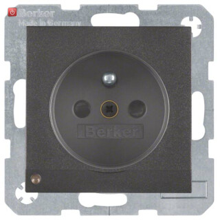 BER6765101606 / Steckdose m SK-Stift LED B.x anth / EAN 4011334365709