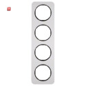 BER10142184 / Rahmen 4fach R.1 Alu/schwarz / EAN...
