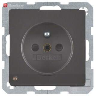 BER6765106086 / Steckdose m SK-Stift LED e BS Q.x anth / EAN 4011334381617