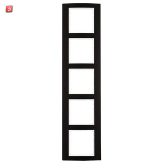 BER10153025 / Rahmen 5fach B.3 Alu schwarz/polarweiß / EAN 4011334384694