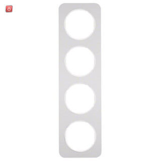 BER10142174 / Rahmen 4fach R.1 Alu/polarweiß / EAN 4011334392842