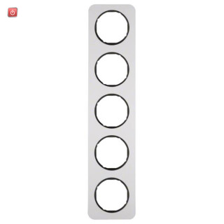 BER10152184 / Rahmen 5fach R.1 Alu/schwarz / EAN 4011334392934