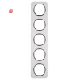 BER10152184 / Rahmen 5fach R.1 Alu/schwarz / EAN 4011334392934