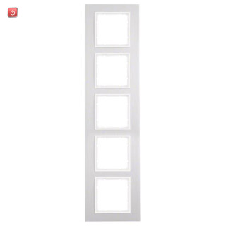 BER10156914 / Rahmen 5fach B.7 Alu/polarweiß / EAN 4011334384991