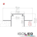 ISO112334 / Installationskanal Hohlraumdecken "Wing/XWAY", L: 2000mm / 9009377029264