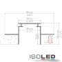 ISO112334 / Installationskanal Hohlraumdecken "Wing/XWAY", L: 2000mm / 9009377029264